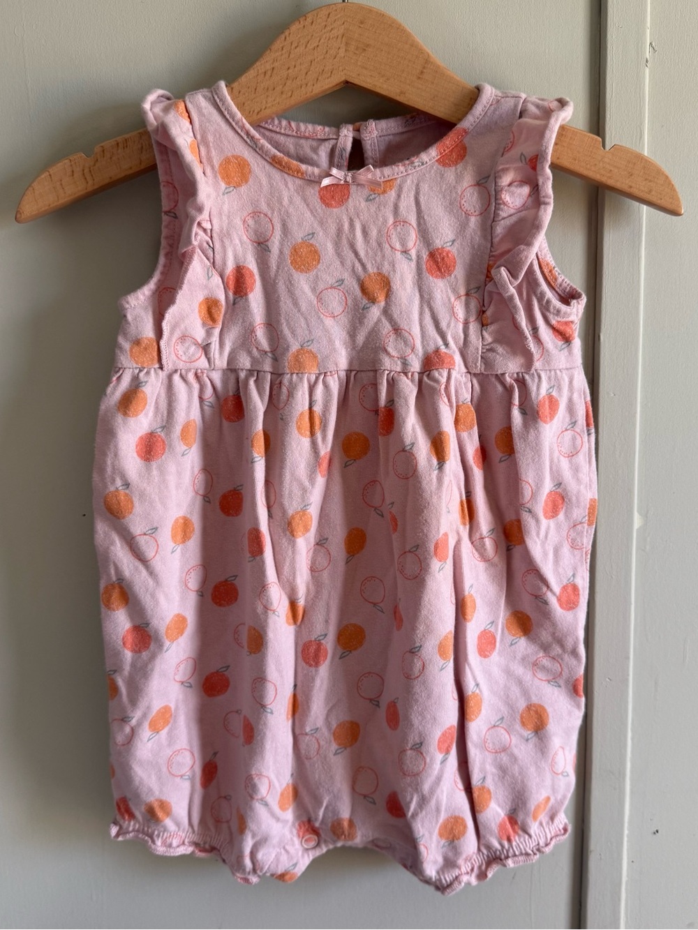 child of mine Pink Dress with Orange Fruit Print